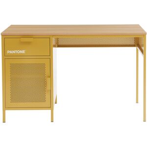 Drawer Bureau 1 porte 1 tiroir en metal PANTONE L120cm jaune moutarde