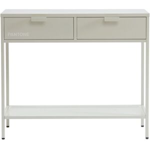 Drawer Console 2 tiroirs en metal PANTONE L100cm beige