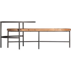 Lastdeco Table Basse en Bois de Sapin Gris, 120x60x35 cm