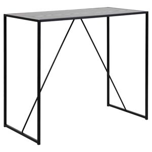 Toilinux Table de bar haute en mdf et metal noir
