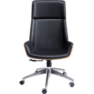 Kare Design Chaise de bureau pivotante reglable a roulettes noire