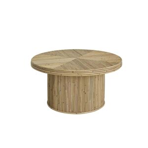 Bois Dessus Bois Dessous Table basse en canne de rotin ronde