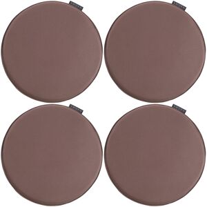 Magma Galettes de chaise couleur marsala imitation cuir - d.37 - lot de 4