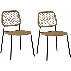 Mathi Design 2 Chaises de repas corde beige