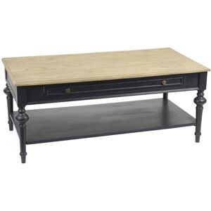 Hellin Table basse rectangulaire 1 tiroir 1 tablette L120