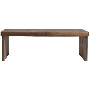 Hannun Table basse en bois massif recupere de couleur beige