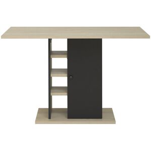 Diagone Table oxford fonctionnelle bicolore chataignier/noir