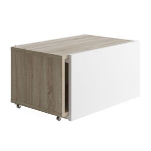 Calicosy Table Basse Extensible avec Caisson Coulissant