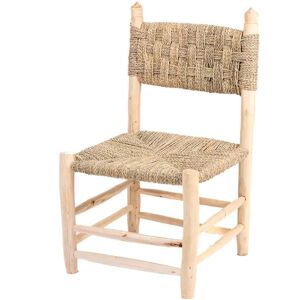 HYDILE Chaise en bois d'eucalyptus & corde 85x50x47