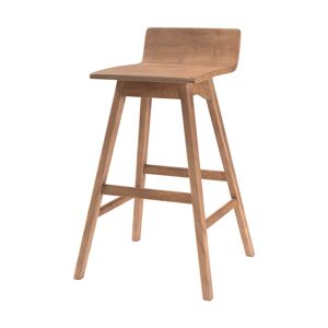 Rendez-Vous Deco Chaise de bar en bois de teck 72,5 cm