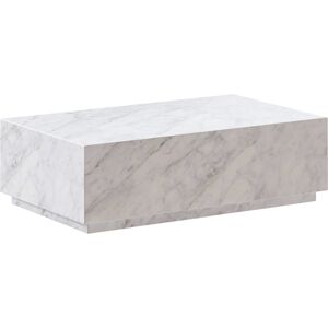 Rendez-Vous Deco Table basse rectangulaire en marbre blanc