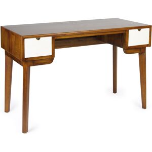 MOYCOR Bureau en bois marron et blanc L 120 cm