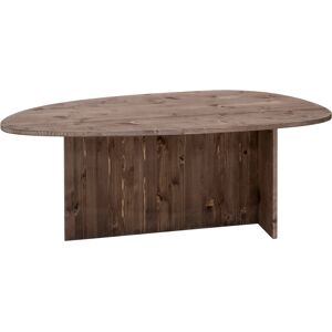 Decowood Table basse en bois de sapin marron fonce 130cm