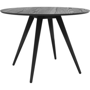 Rendez-Vous Deco Table ronde 4 personnes en bois de frene plaque noir D105 cm