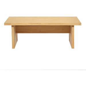 Naan Furniture Table basse rectangulaire en bois massif naturel - 100 cm