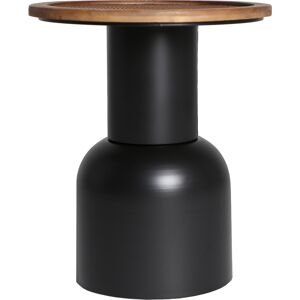 Lastdeco Table Basse en Bois de Sapin Noir, 40x40x47 cm