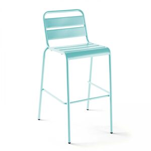 Oviala Chaise haute en metal turquoise