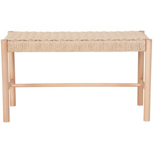 House Nordic Banc en bois et corde tressee L80cm naturel