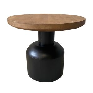 Mathi Design Table basse bois et acier gris D60