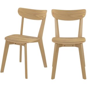 Rendez-Vous Deco Chaise en bois clair (lot de 2)