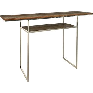 MOYCOR Console bois marron et inox L 120 cm