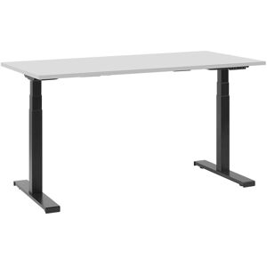 Beliani Bureau reglable electrique gris et noir 130 x 72 cm II