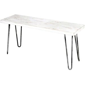 Hannun Banc en bois de couleur blanc vielli