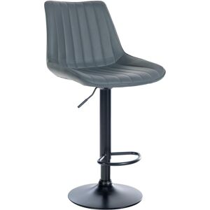 CLP Tabouret de bar similicuir ajustable pivotant similicuir Gris