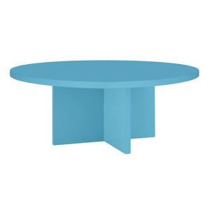 RNT by Really Nice Things Table basse ronde, plateau resistant MDF 3cm bleu Cornish 100cm
