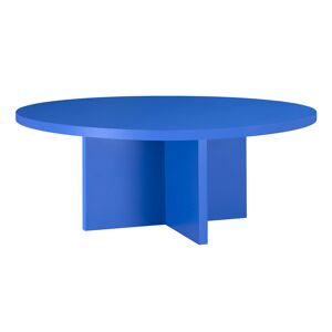 RNT by Really Nice Things Table basse ronde, plateau resistant MDF 3cm bleu Prusse 100cm