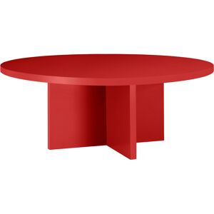 RNT by Really Nice Things Table basse ronde, plateau resistant MDF 3cm rouge Flamme 100cm