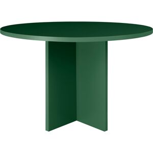 RNT by Really Nice Things Table a manger ronde laquee en MDF de 3cm Vert Cedre 120cm