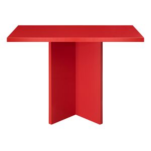 RNT by Really Nice Things Table de salle a manger carree laquee MDF 3cm Rouge Flamme 100x100cm