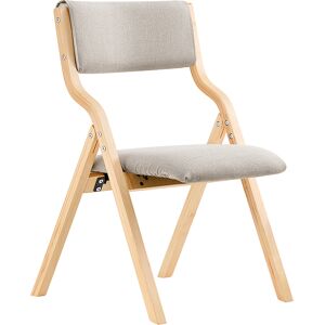 SoBuy Chaise grise pliante en bois