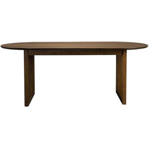 Dutchbone Table de repas extensible ovale en bois de noyer L 200