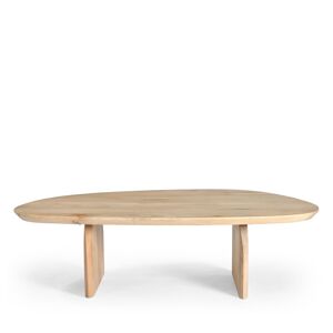Drawer Table basse organique en bois massif de manguier bois clair
