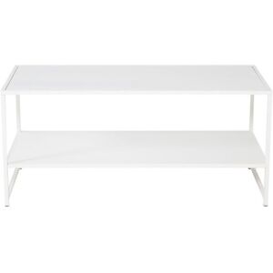 Meubles & Design Table basse 2 plateaux en metal blanc