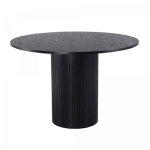 Meubles & Design Table a manger ronde 110cm pied central en bois noir