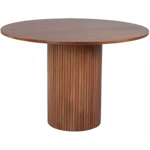 Meubles & Design Table a manger ronde 110cm pied central en bois marron