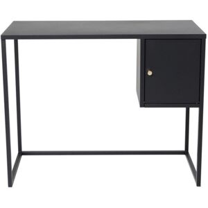 Meubles & Design Bureau minimaliste en metal avec placard noir