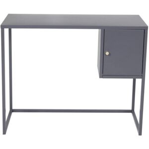 Meubles & Design Bureau minimaliste en metal avec placard gris