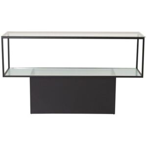 Meubles & Design Console moderne en verre et metal noir