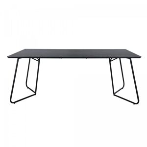 Meubles & Design Table a manger 190x90cm en bois et metal noir noir