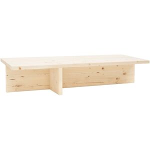 Decowood Table basse en bois de sapin naturelle 123,5x27cm