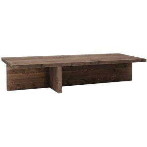 Decowood Table basse en bois de sapin marron fonce