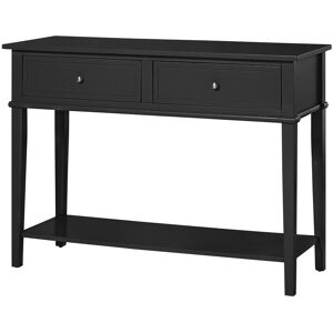 Dorel Home Table console avec 2 tiroirs en MDF noir