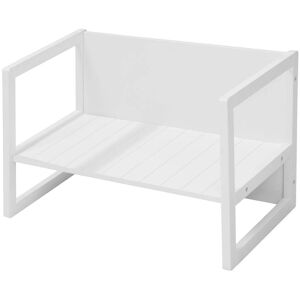 roba Table enfant reversible en banc, bois laque blanc