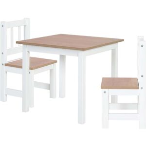 roba Ensemble table et 2 chaises enfant effet bois blanc