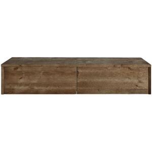 Hannun Console d entree flottante en bois couleur marron vieilli