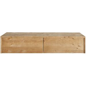 Hannun Console d entree flottante en bois couleur marron clair